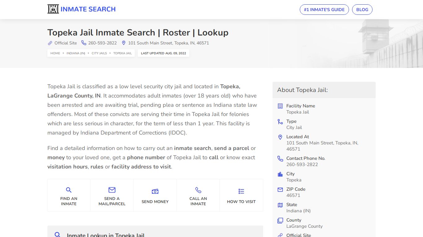 Topeka Jail Inmate Search | Roster | Lookup