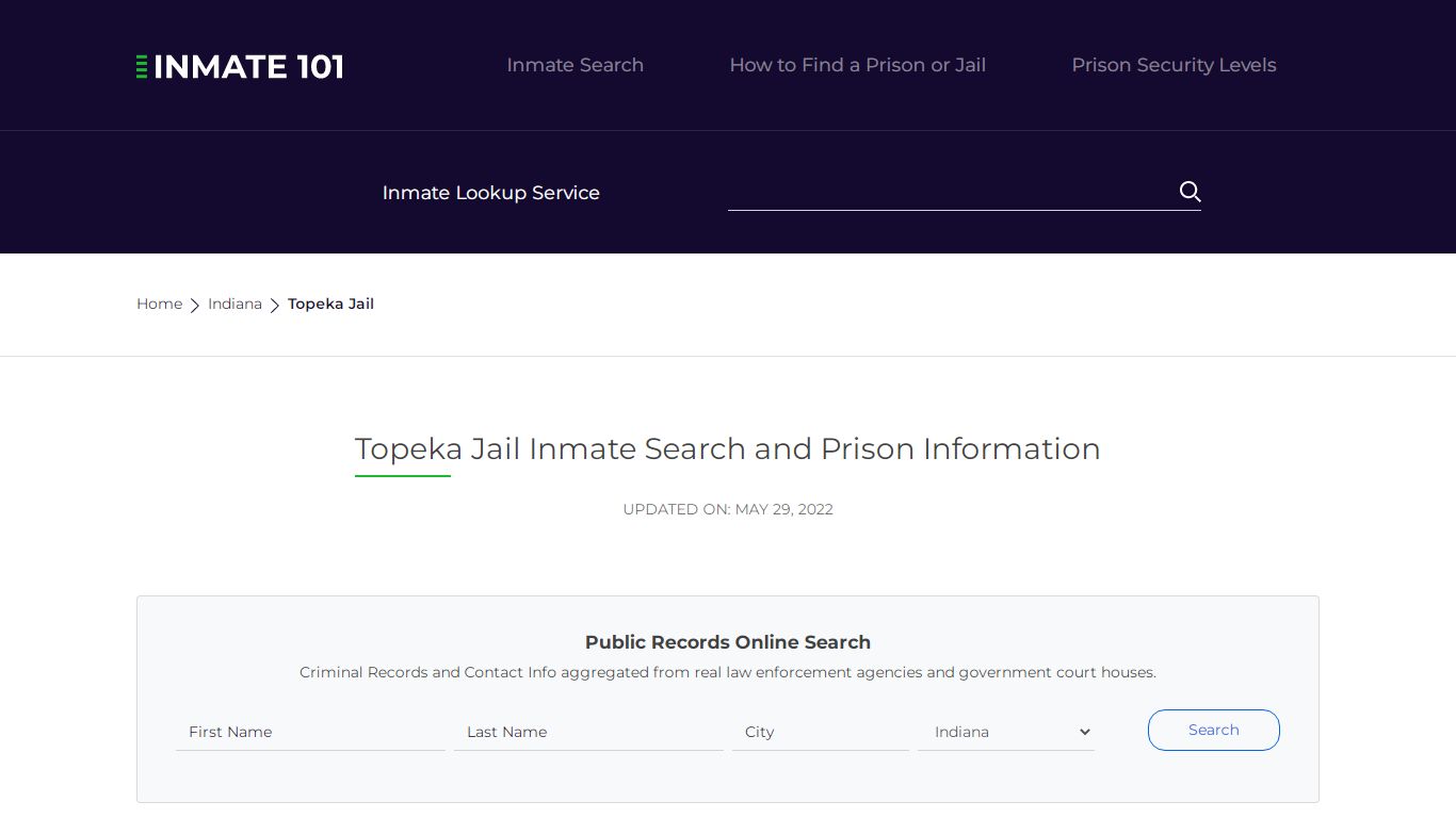 Topeka Jail Inmate Search, Visitation, Phone no. & Mailing ...